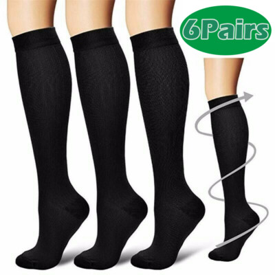 20-30 mmHg Compression Socks Medical Knee High Graduated Stockings Varicose Hose