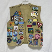 YMCA Indian Guides Adult Leather Vest Patches 2008-2012 Patches Badges Suede