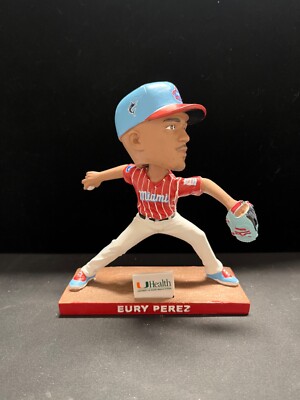 Eury Perez Bobblehead Miami Marlins SGA 06-02-24 limited to 8,000 UM sponsor