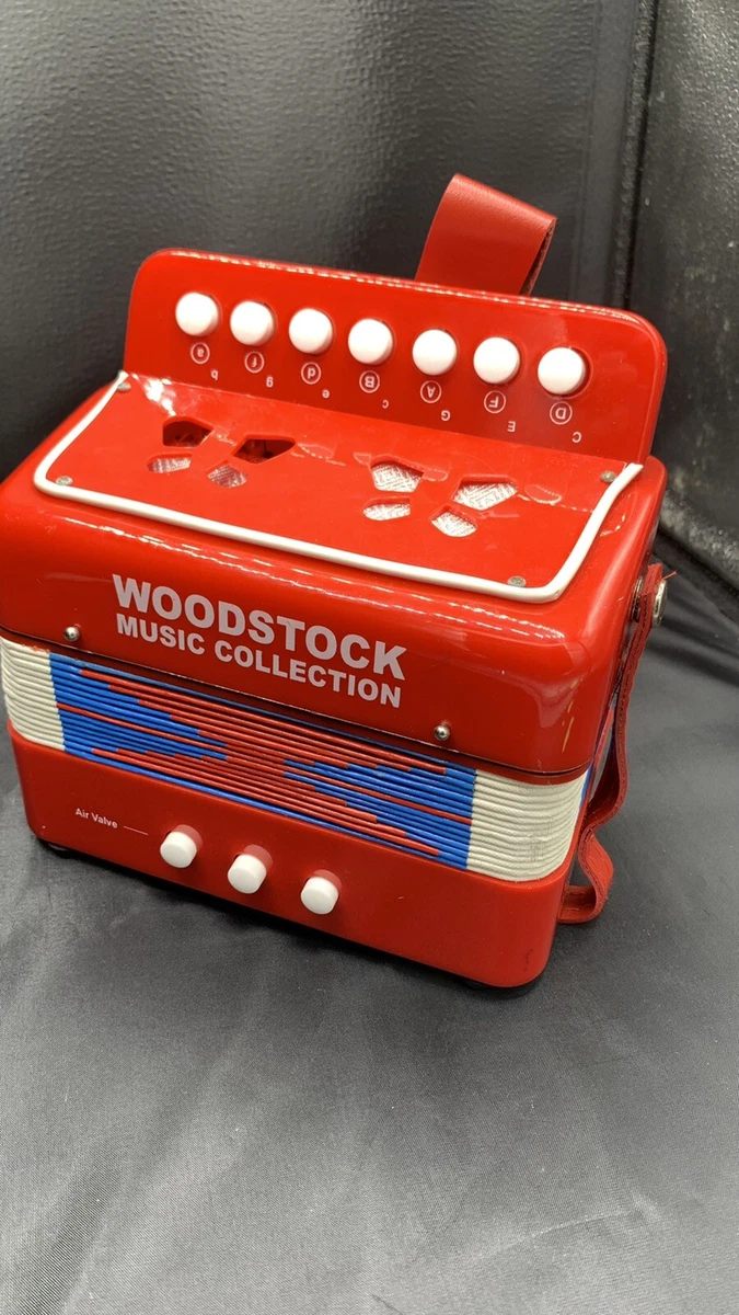 Woodstock Music Collection Children s Accordion Red Musical Toy Works Squeezebox