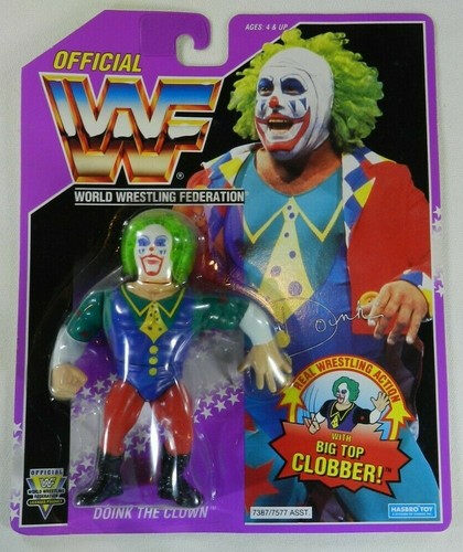 1993 Purple Card Hasbro WWF Doink the Clown Wrestl...