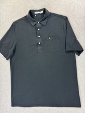 Criquet PLAYERS Short Sleeve Pocket Polo Shirt Men's XL Black