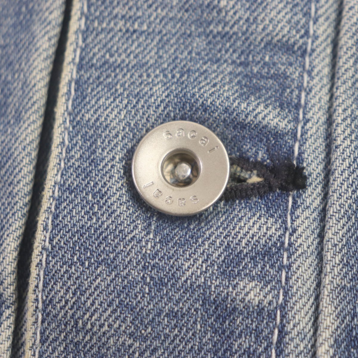Used Sacai 20-02378M Wool Melton Denim Coat Docking Denim Used Sacai 20-02378M Wool Melton Denim Coat Docking Denim