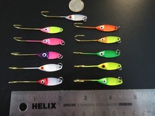 SHAD GRABBERS FLUTTER SPOON WILLOW LEAF SZ 1 BLADE CHOOSE COLOR / QTY  UV Blast