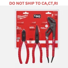Milwaukee 48-22-6331 Comfort Grip Pliers Kit - 3 PC