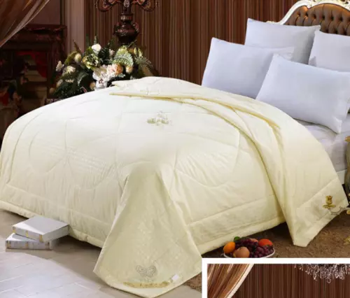 Hot 100% Silk Comforter Mulberry Silk Filled Comforter Silk Duvet Quilt Blanket - Picture 10 of 16