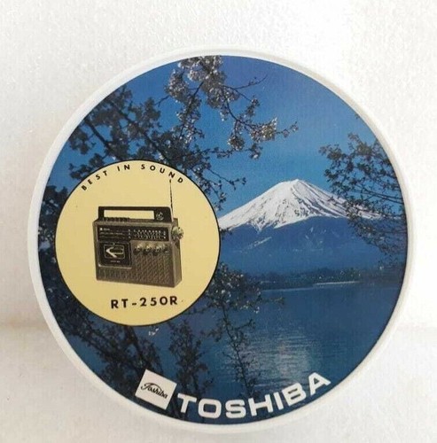 Vintage rare coffee tea cup coaster pad Toshiba RT-250R RT360R RT-333F RT-296RD - Picture 5 of 7