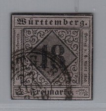 W&uuml;rttemberg Michel Nummer 5 gestempelt