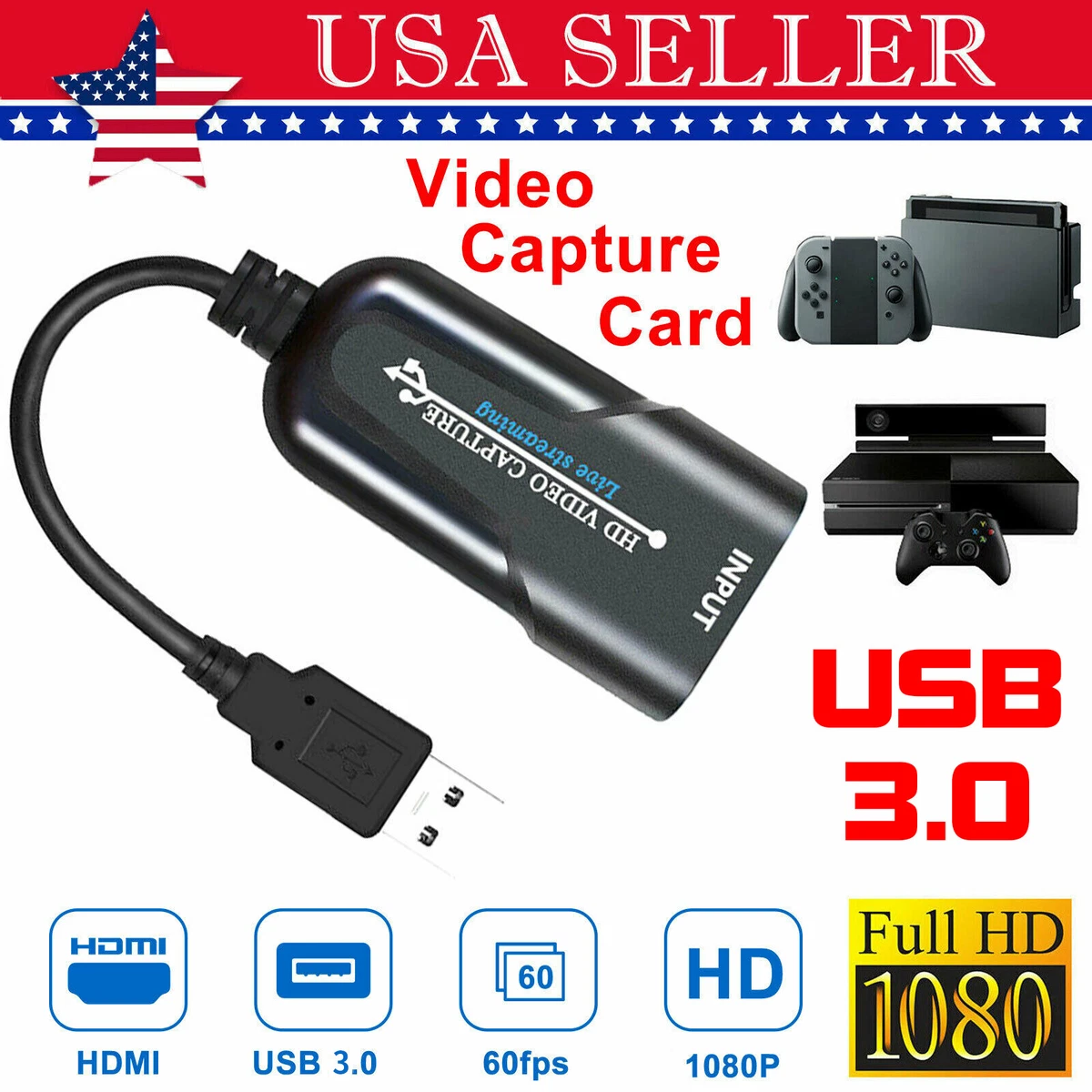 Video Capture, 4K HDMI to USB 1080P, HDMI capture card