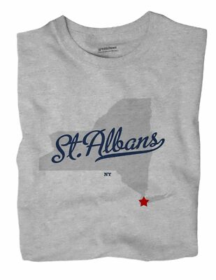 St.Albans New York NY T-Shirt Queens MAP