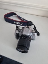 Canon EOS 300V Camera. Ultrasonic Lens 28-90mm. Film Camera Silver With Strap 