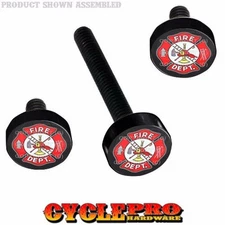 Black Billet Fairing Windshield Hardware Kit 14-Up Harley Touring Fire Fighter