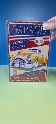 Metal Tin Sign Wall Decor Garage Man Cave Vacation Gas Oil Car Vintage ...