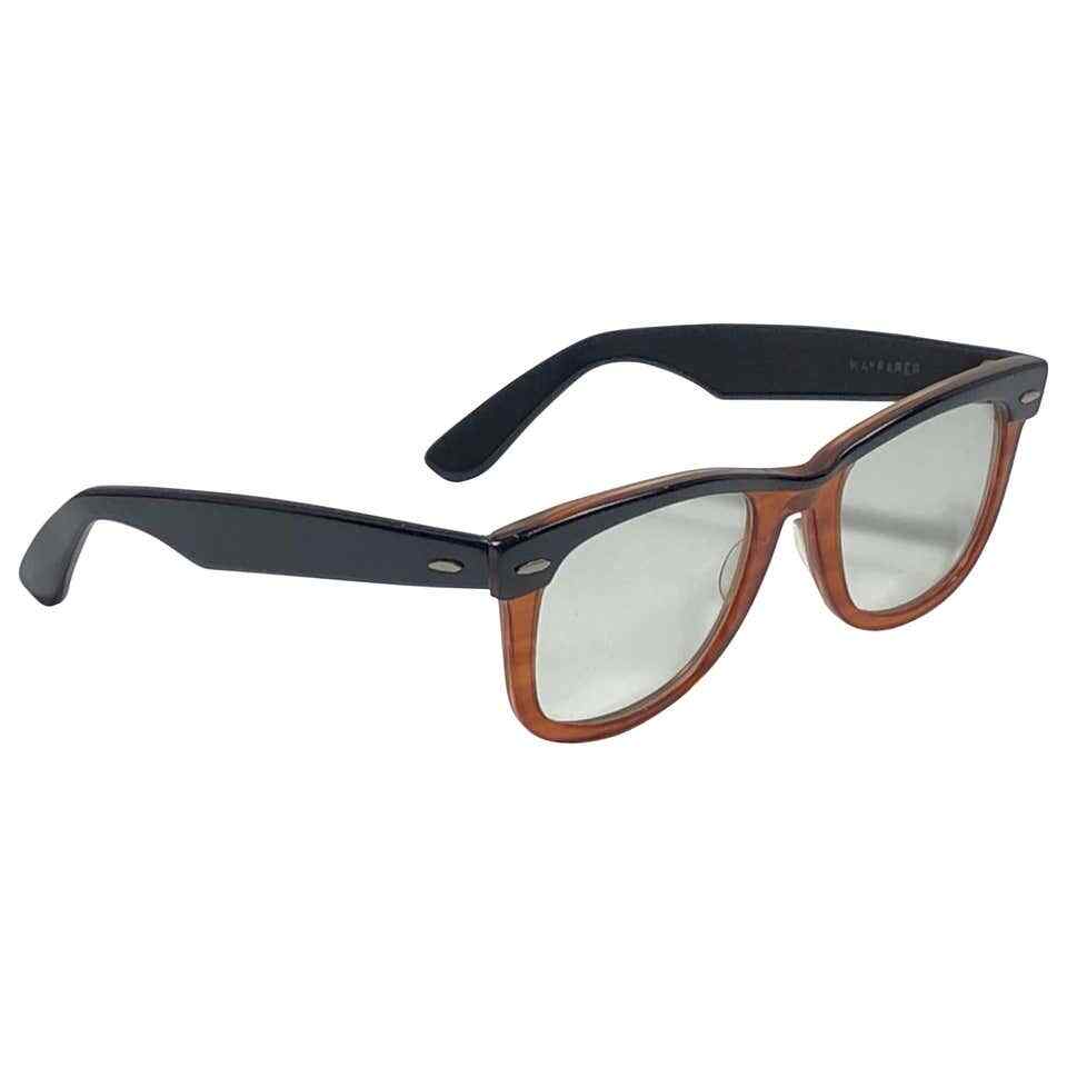 VINTAGE RAY BAN WAYFARER CLASSIC TORTOISE & BLACK GREEN LENS  display picture 3