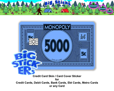 Monopoly Money Credit Card Skin Cover SMART Die-cut Sticker Decal | eBay