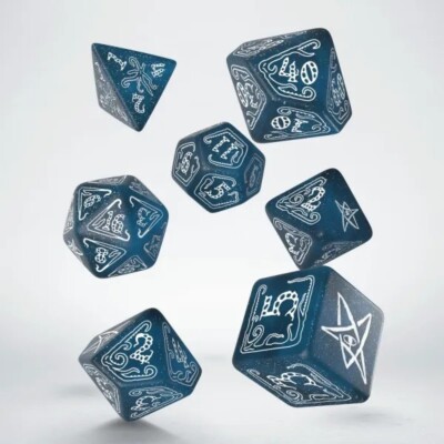 Call of Cthulhu | Abyssal & White Dice Set (7) | Q Workshop BRAND NEW IN BOX