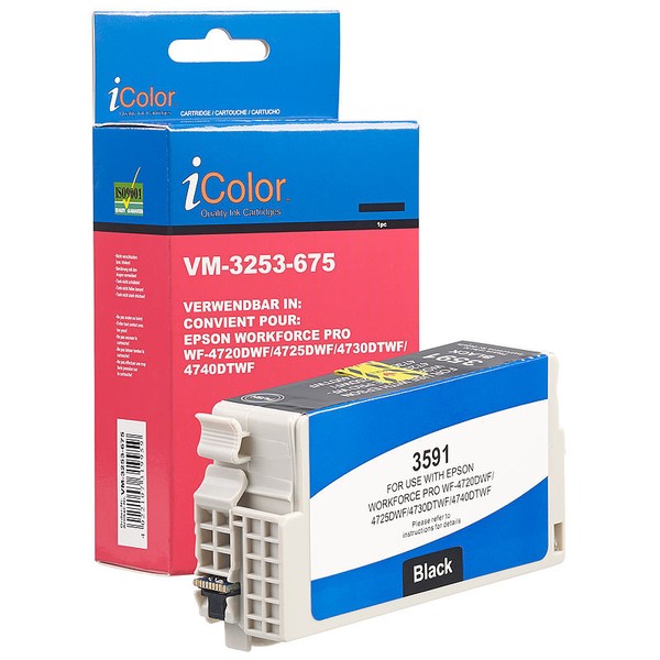 Icolor Tinten-Patrone T3591 / 35XL FüR Epson-Drucker, Black (Schwarz)-image