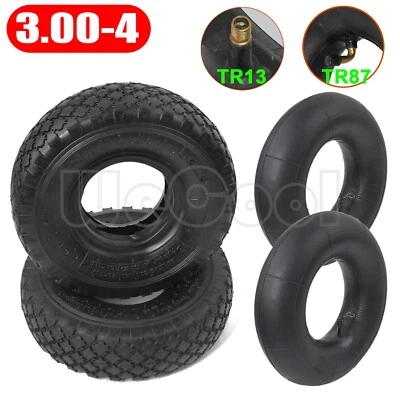 SANHESHUN 2x Reifen /Schlauch 3.00-4" 260x85 Stollen Elektromobil Stützräder Sackkarre