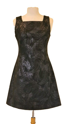 Versace Versus Black Virgin Wool Glitter Explosion Dress EU 44 UK 12 Neu mit Etikett
