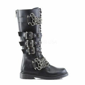 demonia black buckle boots