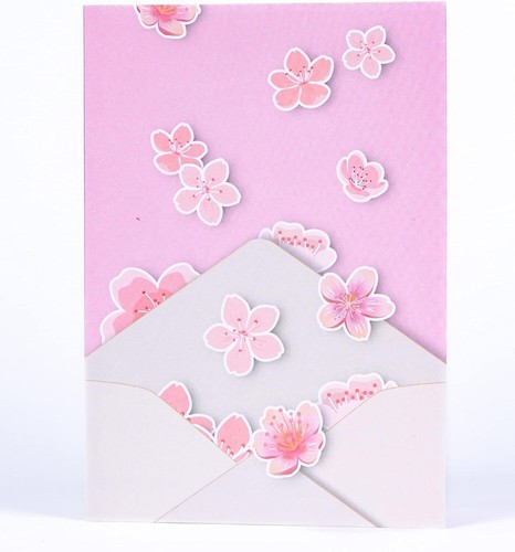 Tarjeta de Felicitación 3D Pop Up Primavera Flor de Cerezo Flor Colorido Naturaleza Tarjeta de Regalo - Imagen 6 de 6