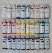 🎨 Lot of 30 🎨 GOLDEN FLUID ACRYLIC PAINT 4oz BOTTLES  No Duplicate Colors NEW 