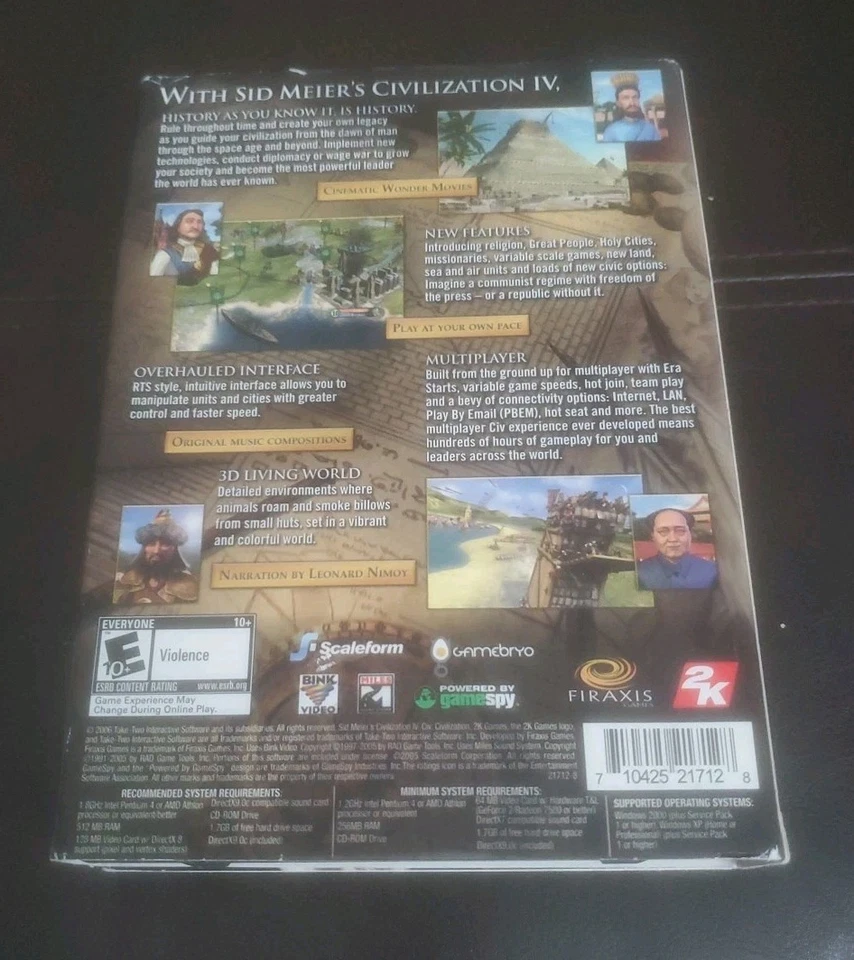 Sid Meier's Civilization IV 4 Game of the Year Edition PC Game W/ MANUAL & MAPS - Image 2 of 4