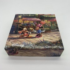 Thomas Kinkade Disney Mickey  Minnie Sweetheart Cafe 750 PC Jigsaw - Complete
