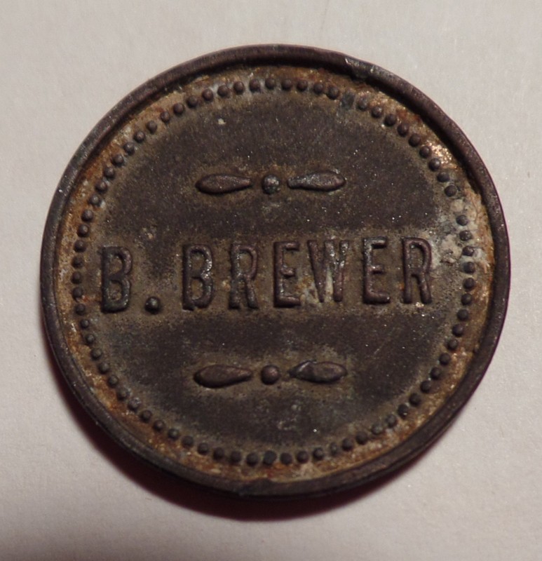 unlisted maverick trade token B. Brewer aluminum milk dairy token 1 one pint