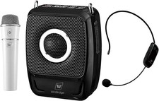 Voice Amplifier with 2 Wireless Mics, 25W High Capacity 5200mAh Personal...