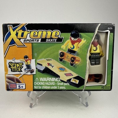 Vtg Mega Bloks Xtreme Sports Skate Figure Stunt Set Skater Set New in Sealed Box