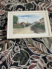 Burham Kent Village Watercolour Framed Signed E Greaves