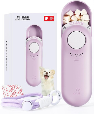 Dog Training Clicker and Clicker Dog Trainer with Built in Treat Storage, Compac