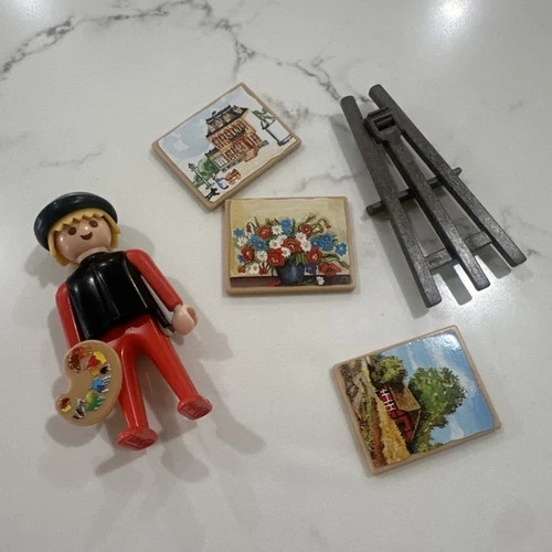 Playmobil Vintage Artist w/Paintings Figurine