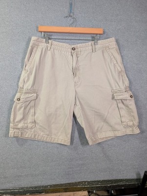 IZOD Cargo Shorts Men's 36 Beige Y2K Utility Gorpcore Normcore Cargo VTG