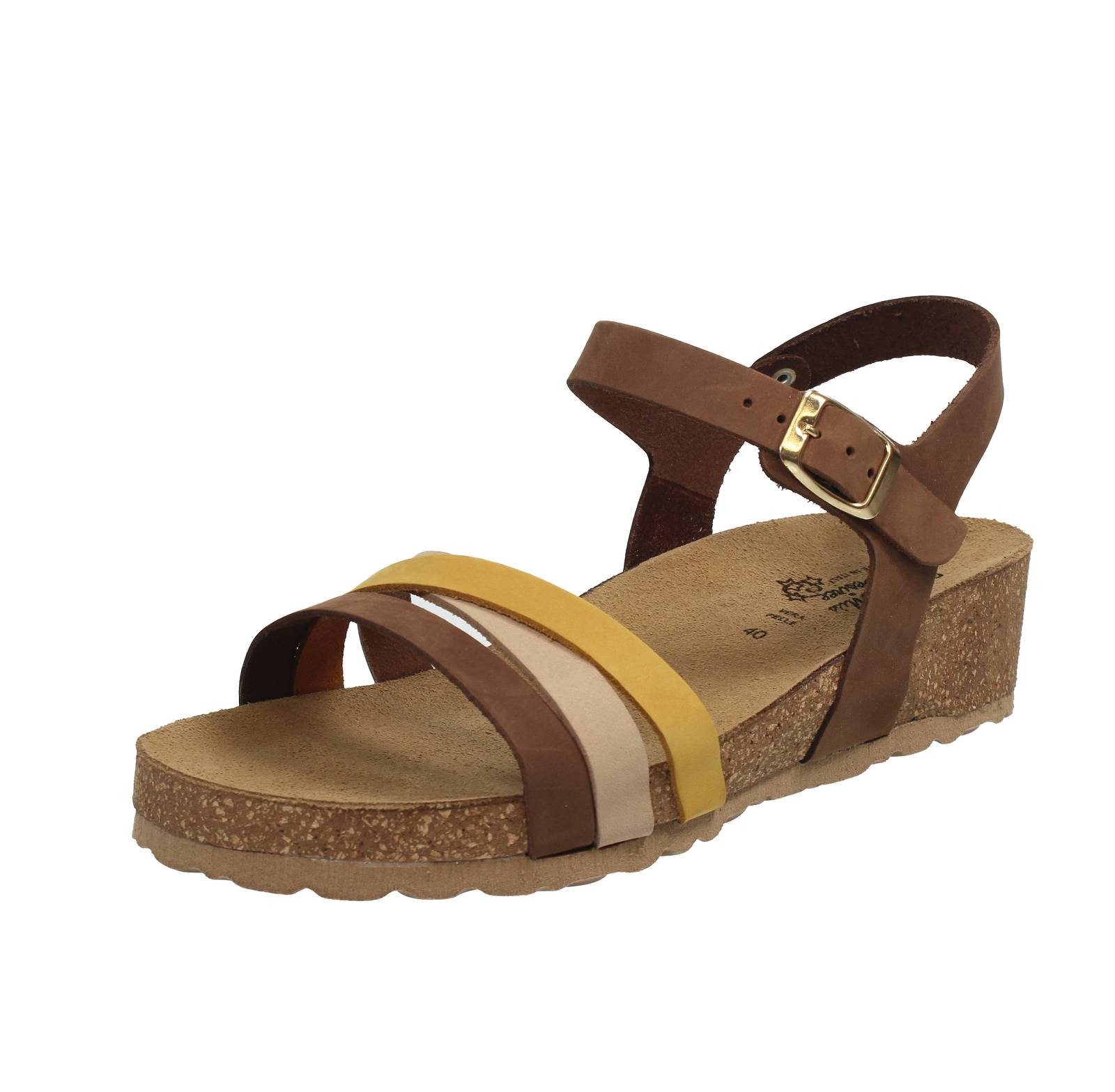 Miss Desire Leder Sandalen mit Keilabsatz Mehrfarbig - Größe 39 Damenschuhe