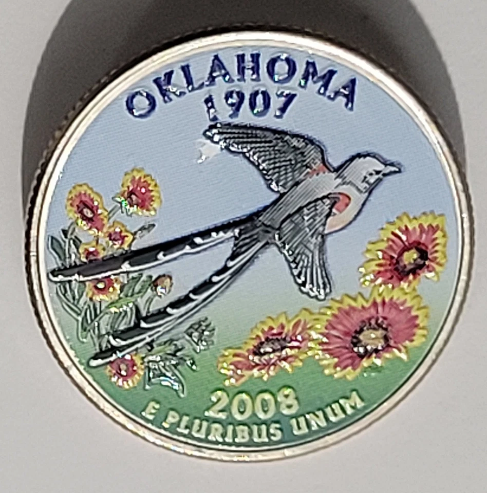 Set of (56) Colorized State Quarters All Quarters 1999-2009, Beautiful Artwork - Image 3 of 4