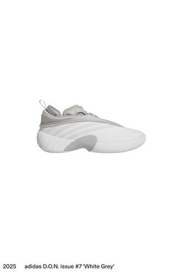 Size 13 - adidas D.O.N. Issue #7 White Grey