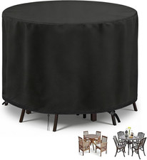 round Patio Furniture Set Cover,Outdoor round Table Cover 48"D X 28"H | Waterpro