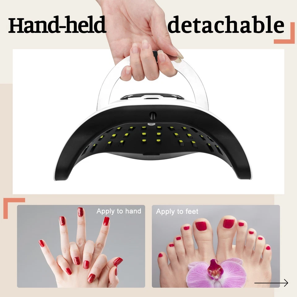 Secador de Uñas 380W Lámpara LED Luz UV Esmalte Gel Máquina de Curado Manicura Eléctrica Foto 4 de 4