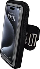 Cell Phone Running Armband for iPhone 16 Pro Max, 16 15 14 13 12 11 L Black