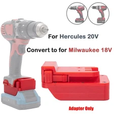 Adapter For Hercules 20V Li-ion Battery Convert to for Milwaukee 18V Power Tools