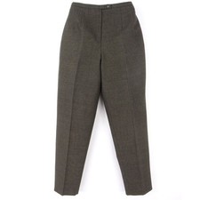 Harve Benard Dress Pants Womens Size 10T Brown Houndstooth WOOL Pockets Lined