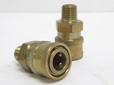 232883 New-No Box; Dixon 2EM2-B Lot-2 Brass Quick Connect Couplers; 1/4''x1/4NPT
