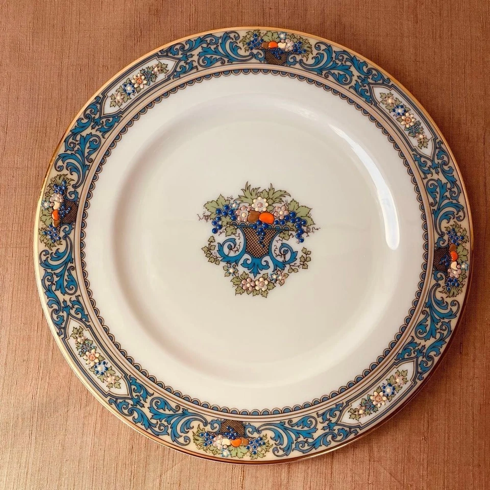 Assiette à dîner Lenox motif automne 27 cm/10,6 timbre présidentiel doré... - Photo 3/4