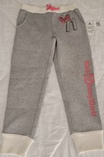 Disney World Girl's Jogger Sweatpants Sparkle Silver  Pink Girl's Size S 6 