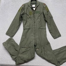 US Military Coveralls Mens 36 L Sage Green Flyers CWU-27/P Type 1 Class 1 1590
