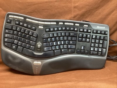 Microsoft Natural Ergonomic Keyboard 4000 V1.0 KU-0462 Black Wired USB