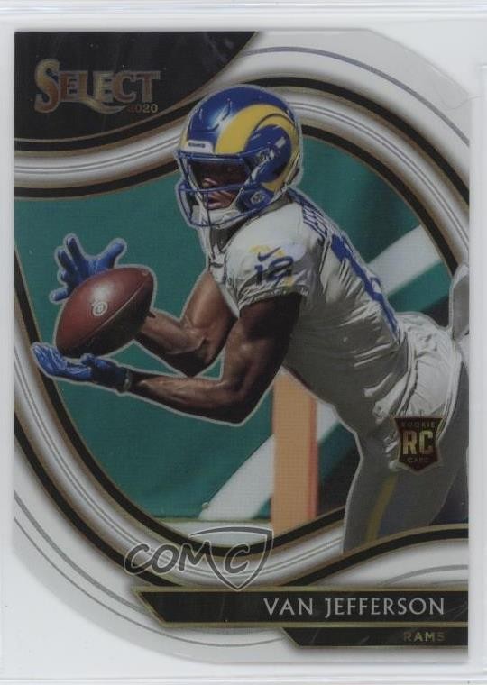 2020 Panini Select Field Level White Prizm Die-Cut Van Jefferson #371 06xp