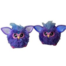 2 Furby Purple Plush Tye Dye Interactive Toy 2023 Tested Batteries Not Included
